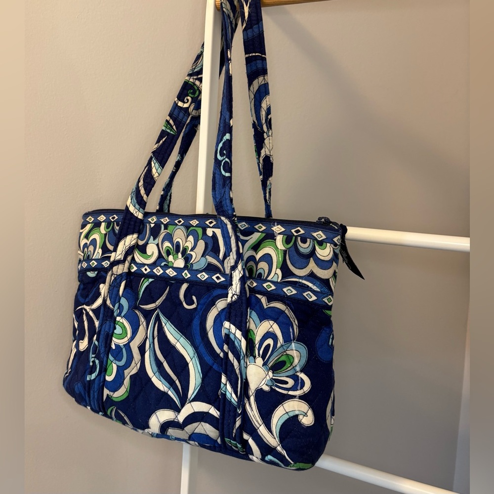 Vera Bradley Floral Blue Tote Bag - Picture 3 of 16